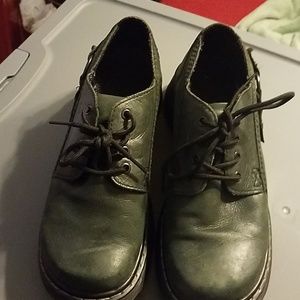 Dr. Martens brush leather black shoes